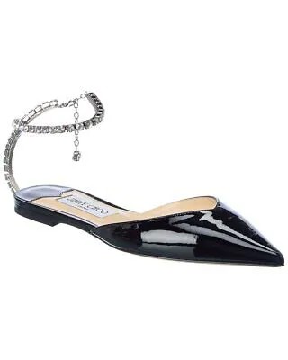 Женские лакированные туфли на плоской подошве Jimmy Choo Saeda