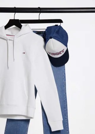Белый флисовый худи Tommy Jeans