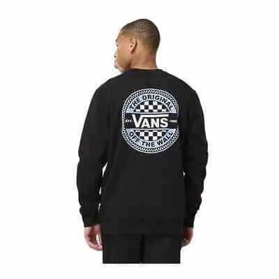 Пуловер Vans Circled Checker (черный) Толстовка с круглым вырезом