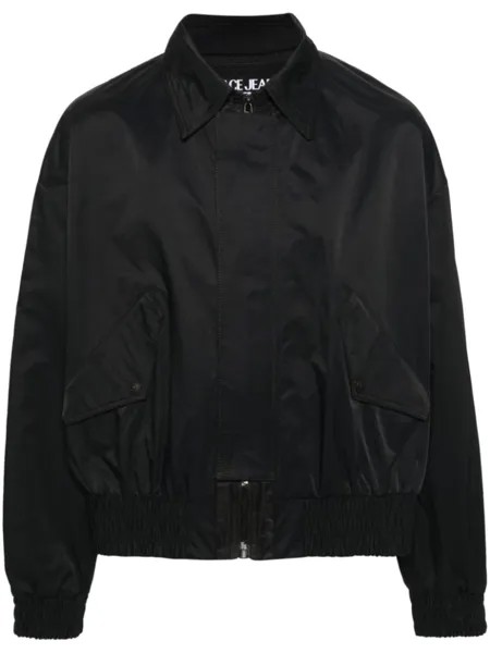 Versace Jeans Couture бомбер с нашивкой-логотипом, черный