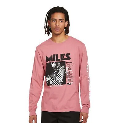 HUF x Miles Davis Voodoo Washed LS Футболка Lifestyle Мужская розовая повседневная футболка