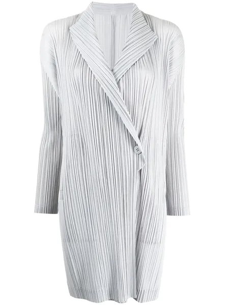 Pleats Please Issey Miyake плиссированное пальто Light Mannish