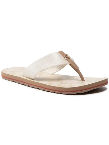 Шлепанцы Zoe Webbed Flip Flop C2978 Coach бежевый 38,5 EU