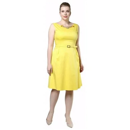 Платье Le Fate, повседневное, макси, размер 46, желтый