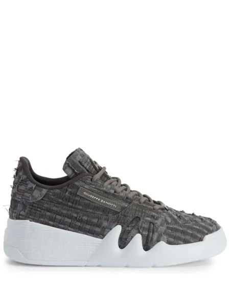 Giuseppe Zanotti плетеные кроссовки Talon, серый