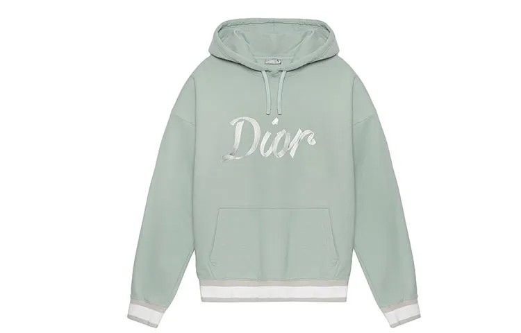 Ежеквартальные новинки Толстовка мужская светло-зеленая Dior, светло-зеленый