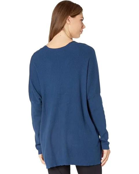 Свитер Anne Klein V-Neck Ribbed Drop Shoulder Pullover, цвет Spruce