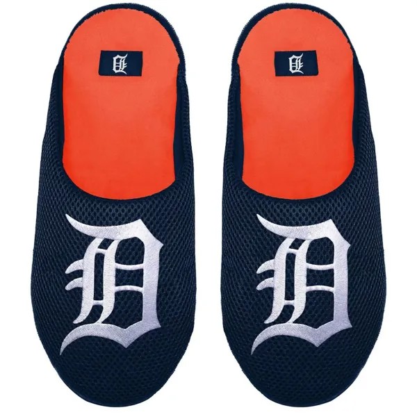 Мужские слиперы с цветными блоками и большим логотипом FOCO Detroit Tigers
