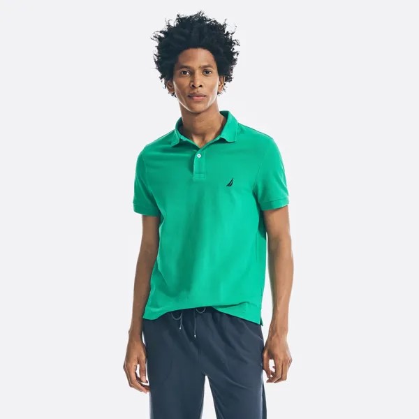 Мужская футболка-поло узкого кроя Nautica, цвет Nrf Pepper Green