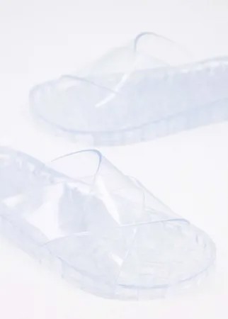 Прозрачные шлепанцы из гибкого пластика South Beach-Прозрачный