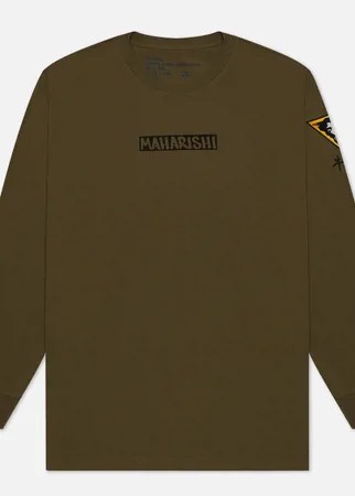 Мужской лонгслив maharishi Ox Insignia, цвет оливковый, размер S