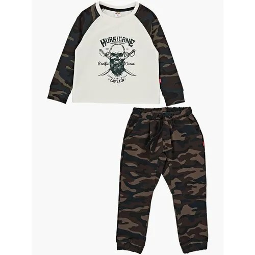 Комплект одежды  Mini Maxi, размер 86, хаки, белый