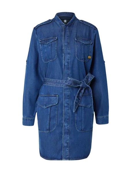 Платье-рубашка G-Star RAW, синий джинсовый