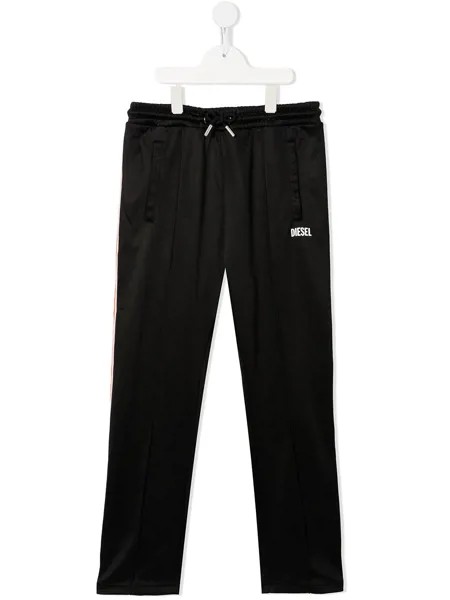 Diesel Kids спортивные брюки с кулиской и логотипом