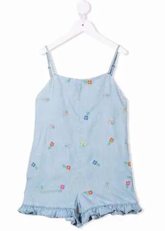 Stella McCartney Kids ромпер с цветочной вышивкой