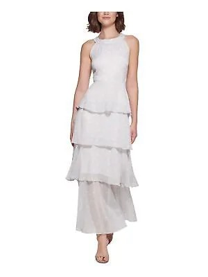 TOMMY HILFIGER Женское платье макси без рукавов с серебряной подкладкой + расклешенное платье 16