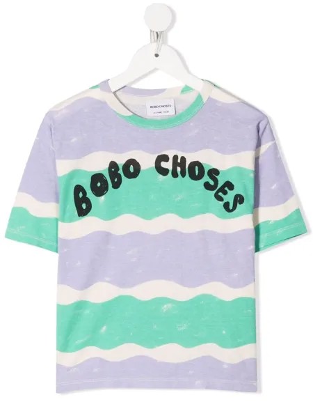 Bobo Choses полосатая футболка с логотипом
