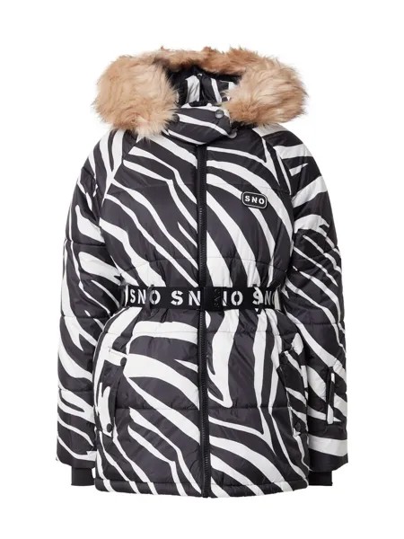 Зимняя куртка Topshop, черный/белый