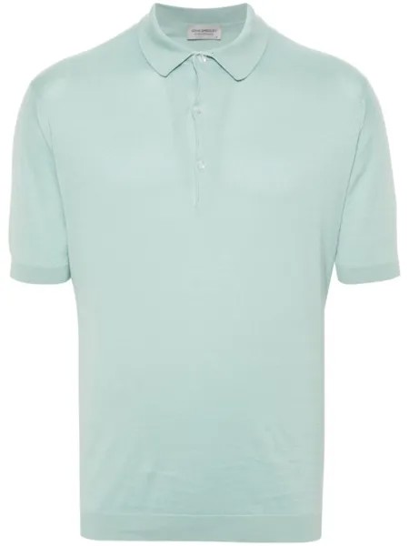 John Smedley рубашка поло Adrian тонкой вязки, зеленый