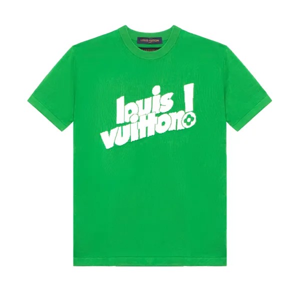 Новые квартальные продукты LV T-shirt Men Louis Vuitton, зеленый