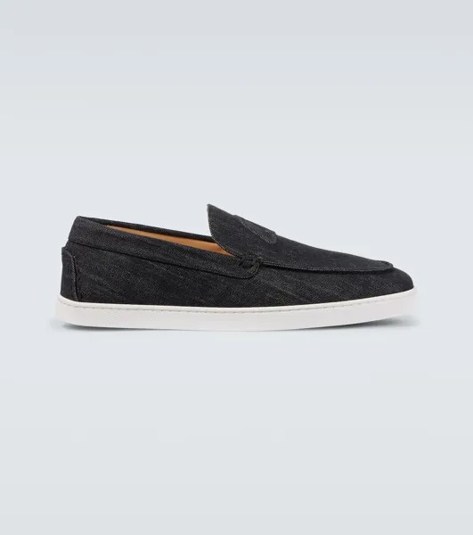 Замшевые мокасины Varsiboat Christian Louboutin, черный
