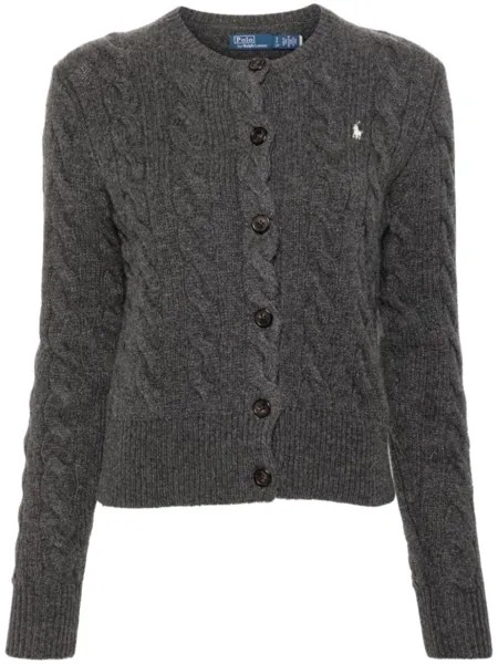 Polo Ralph Lauren кардиган с мотивом «Поло Пони», серый