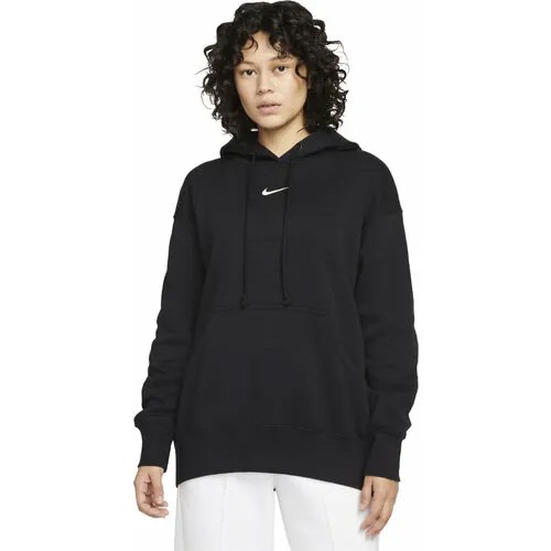 Худи спортивное NIKE NSW PHNX FLC OS PO HOODIE W, размер S, , чёрный