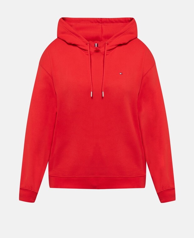 Худи с капюшоном Tommy Hilfiger Curve, темно-красный