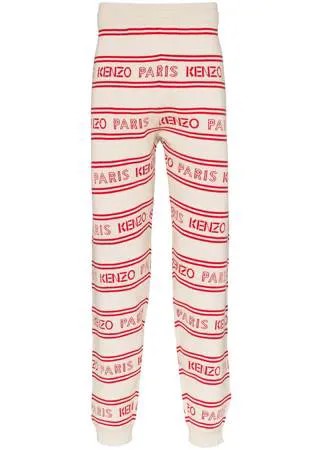 Kenzo спортивные брюки с контрастными полосками и логотипом