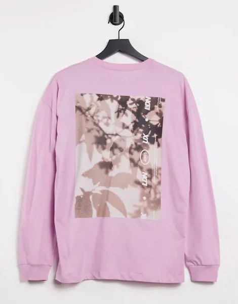 Oversized-лонгслив в стиле унисекс с принтом ASOS 4505-Розовый цвет