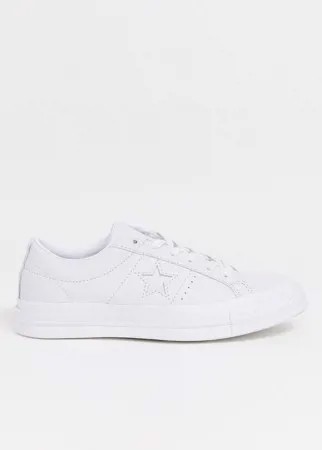 Белые кожаные кеды Converse One Star-Белый