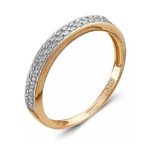 Кольцо Klondike красное золото, 585 проба, бриллиант, размер 18.5