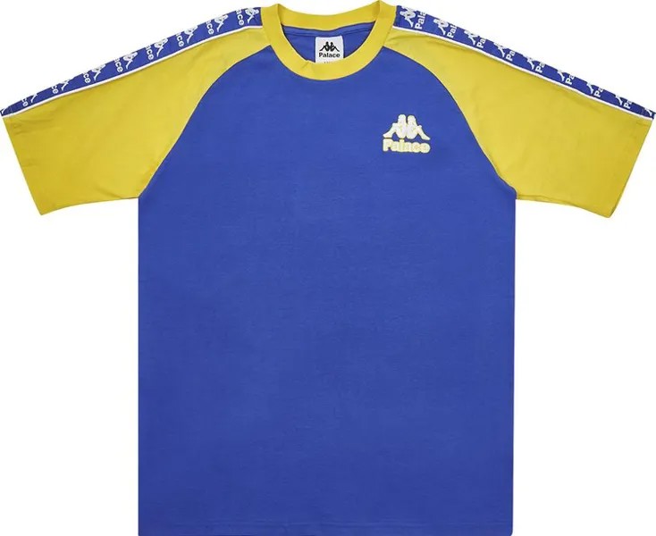 Футболка Palace x Kappa Classic Raglan T-Shirt 'Blue/Yellow', синий
