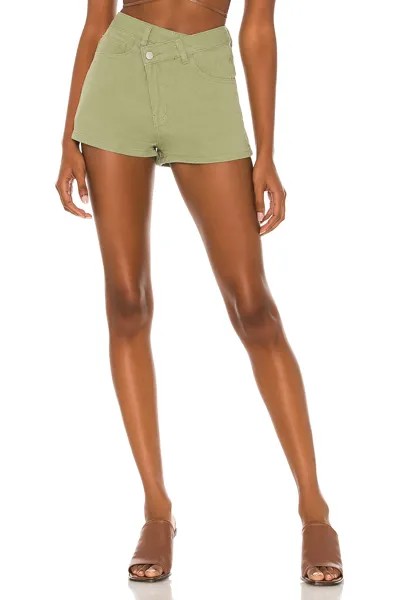 Шорты superdown Rylan Asymmetrical Shorts, зеленый
