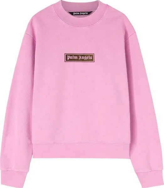 Толстовка Palm Angels GD Box Logo Crew 'Fuchsia/Black', розовый