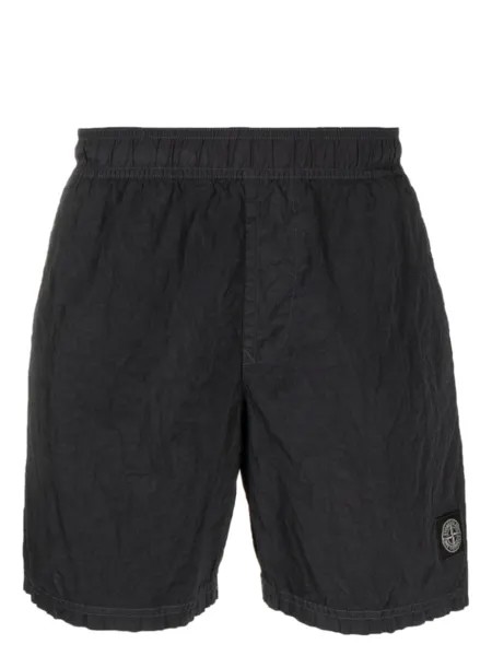 Stone Island плавки-шорты с узором Compass, черный