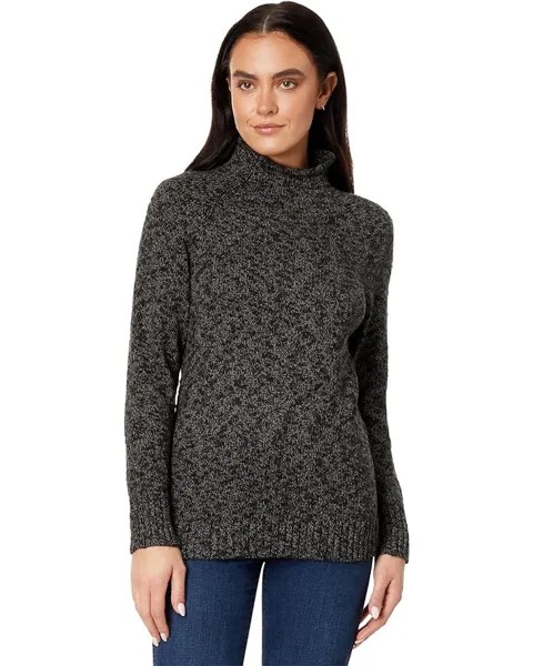 Свитер L.L.Bean Cotton Raggs Funnel Neck Pullover, цвет Darkest Gray