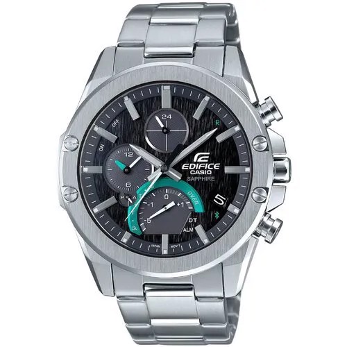 Часы ``CASIO`` EQB-1000D-1A мужские японские наручные часы с секундомером, солнечной батареей и Bluetooth-соединением