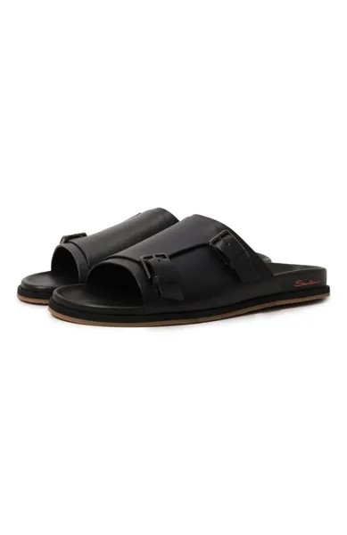 Кожаные шлепанцы Santoni