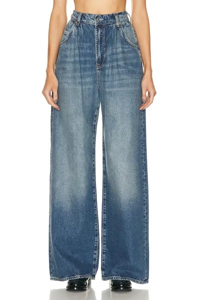 Брюки Grlfrnd Chloe Super High Rise Pleated Wide Leg, цвет South Bay