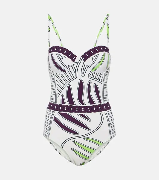 Купальник с принтом Tory Burch, мультиколор