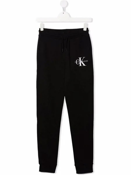 Calvin Klein Kids спортивные брюки из органического хлопка с логотипом