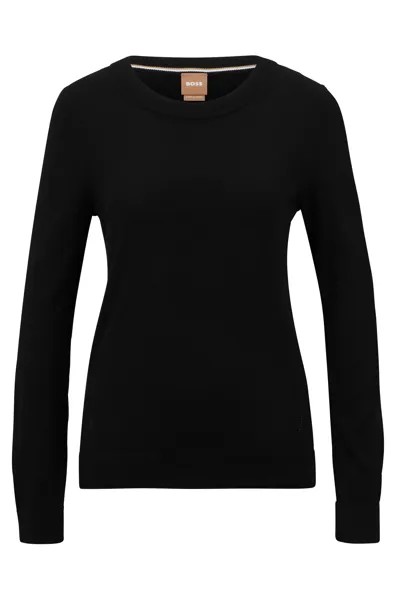 Джемпер Hugo Boss Crew-neck In Merino Wool, черный