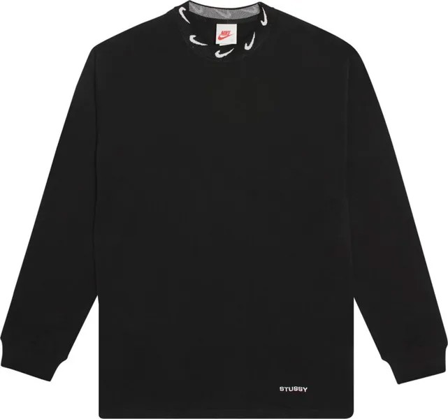 Лонгслив Nike x Stussy NRG BR Long-Sleeve Knit Top 'Black', черный