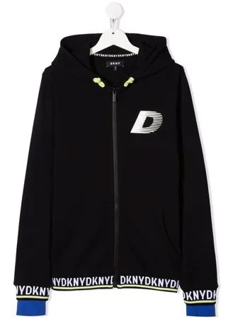 Dkny Kids худи на молнии с монограммой