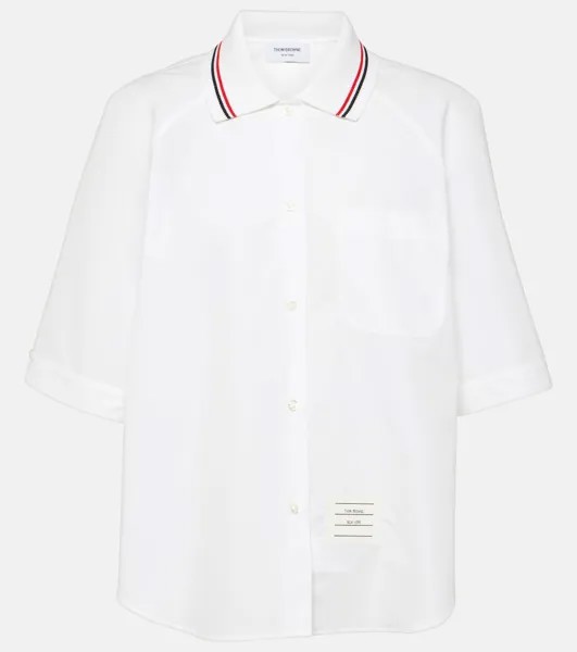 Рубашка из хлопкового поплина Thom Browne, белый