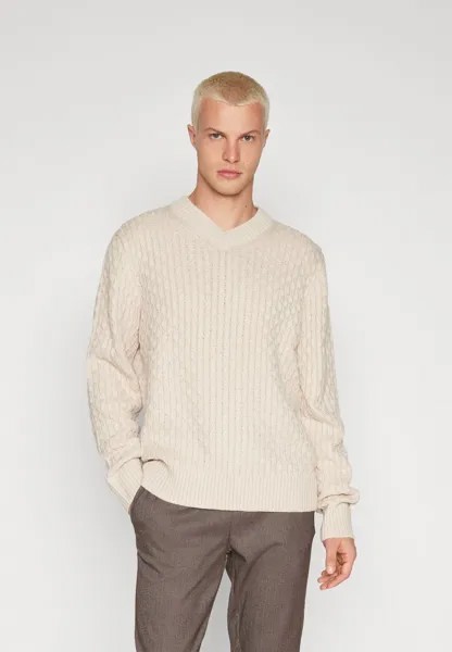 Свитер JORCOSY CABLE V-NECK Jack & Jones, Moonbeam