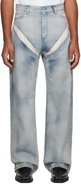 Синие джинсы с вырезом Песочный Y/Project