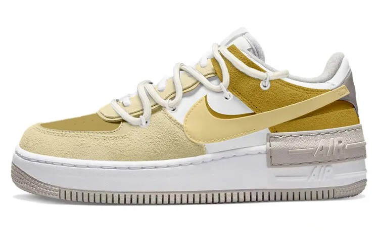 Кроссовки Nike Air Force 1 Skateboarding Shoes Women's Low-top White, хаки