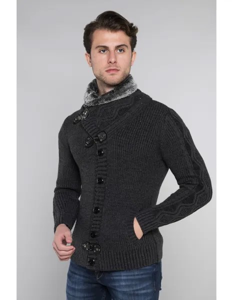 Куртка CARISMA Strickjacke Strickjacke gefüttert und mit Schalkragen, цвет Anthra